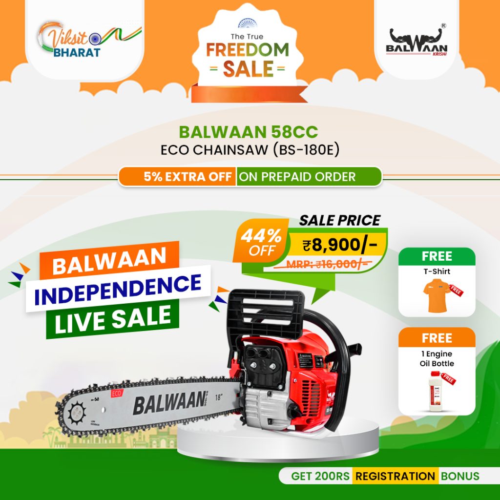 Balwaan 58cc Eco Chainsaw (BS-180E)