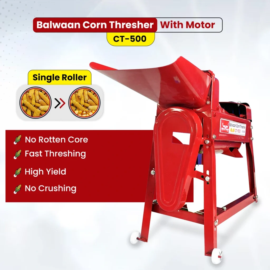 Balwaan Corn Thresher CT-500 With Motor (Red)